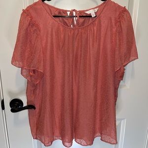 Lauren Conrad coral blouse